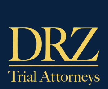 DRZ Law Logo in Blue and Yellow